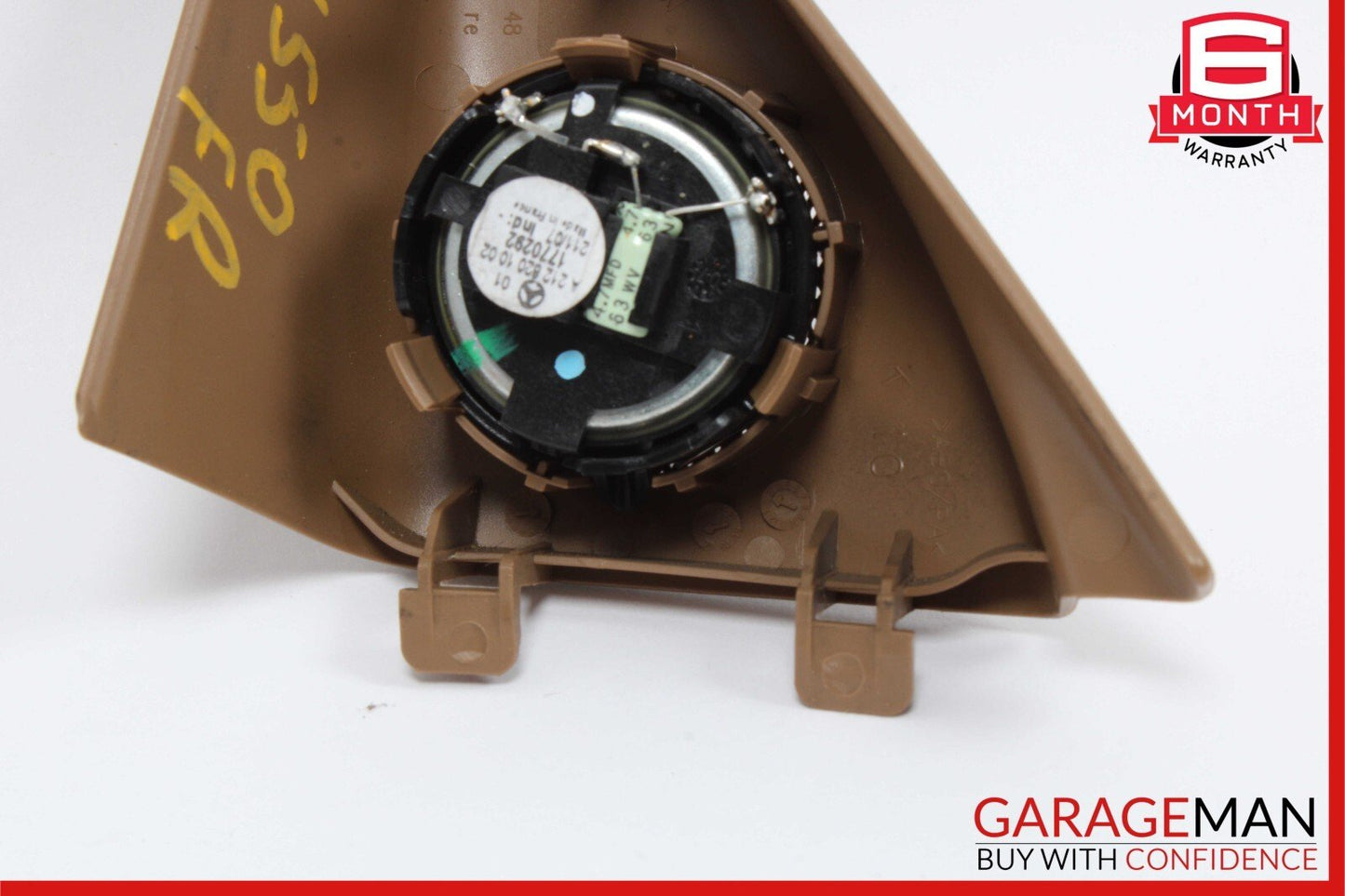 07-14 Mercedes W216 CL550 Front Right Side Door Tweeter Speaker Cover Brown
