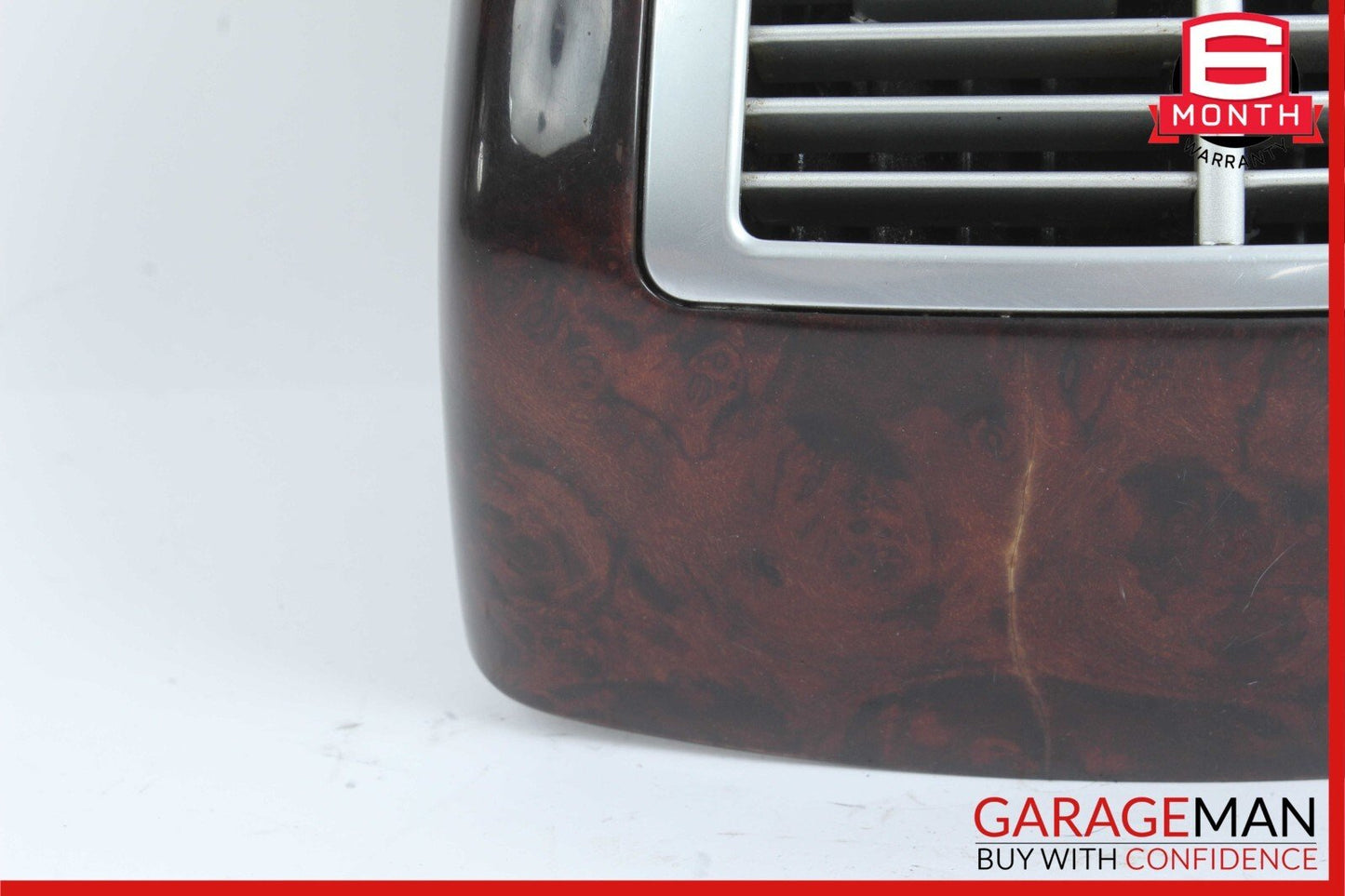 07-13 Mercedes W221 S550 Rear Center Console AC A/C Air Vent Trim Bezel Wood OEM