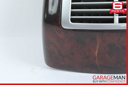 07-13 Mercedes W221 S550 Rear Center Console AC A/C Air Vent Trim Bezel Wood OEM