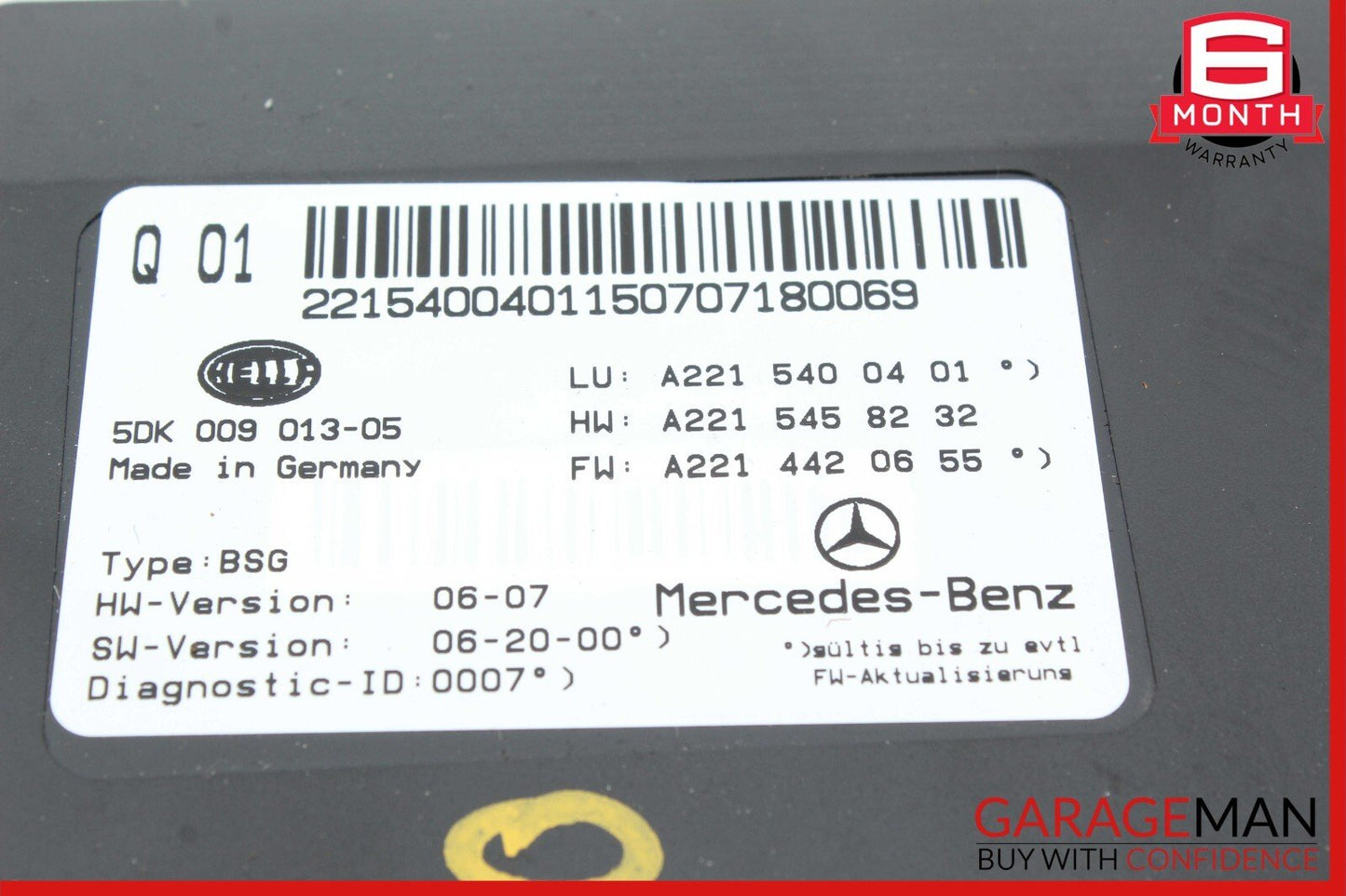07-13 Mercedes W221 S550 S63 AMG Electric Power Supply Control Fuse Box Module