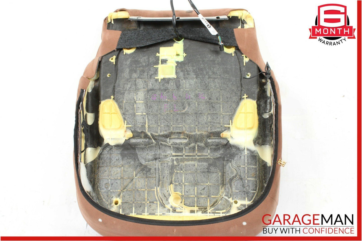 14-17 Maserati Ghibli Front Left Driver Side Lower Bottom Seat Cushion Brown