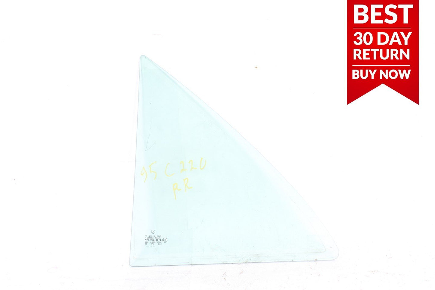 94-00 Mercedes W202 C220 Rear Right Passenger Side Door Quarter Window Glass A86
