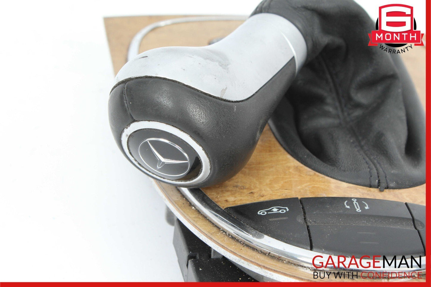 07-09 Mercedes W211 E550 Shift Shifter Knob Boot Cover Bezel Trim Assy Black