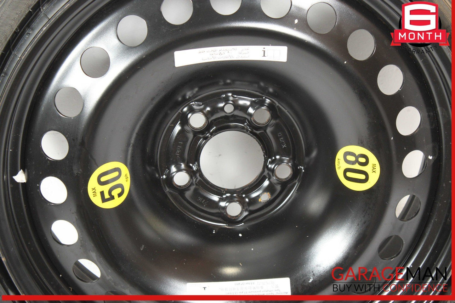 18-20 Maserati Ghibli Levante Emergency Spare Tire Wheel Rim 175/55-18 95P OEM