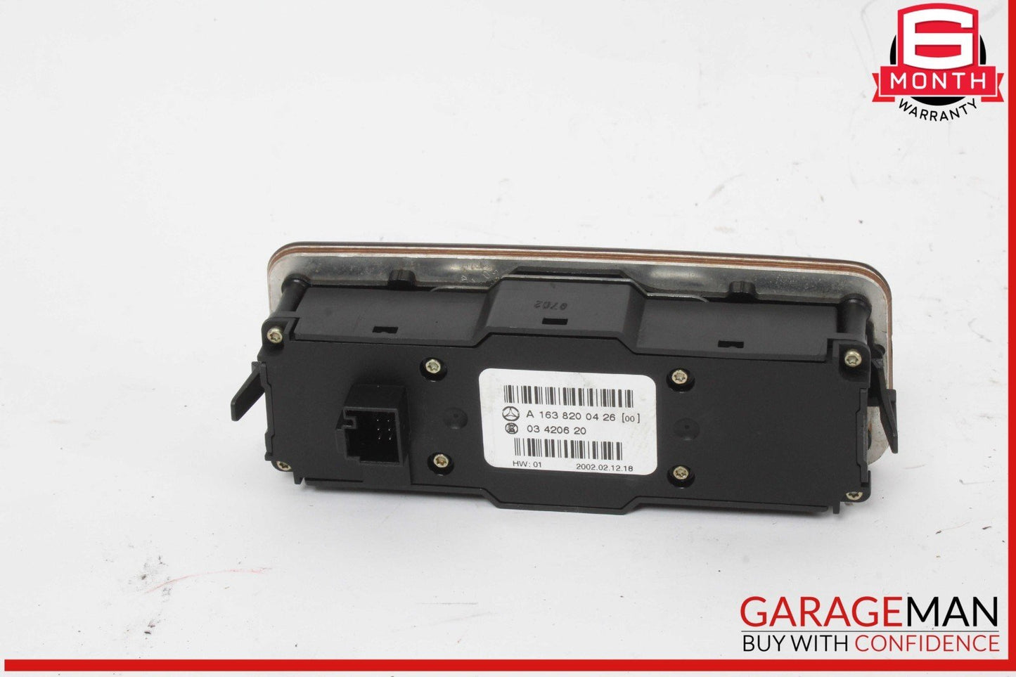 02-05 Mercedes W163 ML500 ML350 Rear AC Heater Climate Control 1638200426 OEM