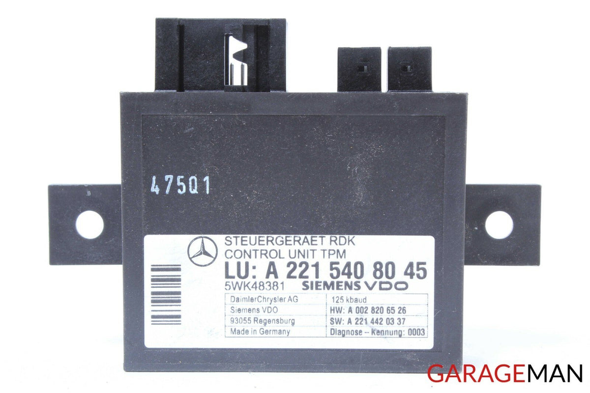 07-13 Mercedes W221 S550 S63 AMG Tire Pressure Monitor Module 2215408045 OEM