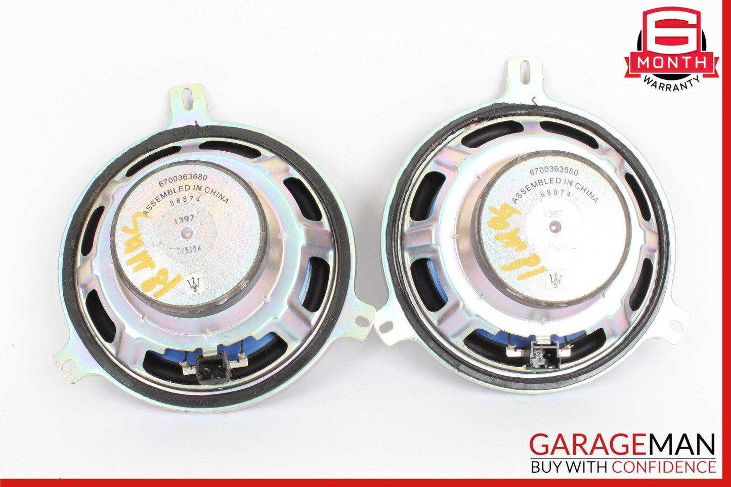 17-20 Maserati Levante M161 Front or Rear Side Door Speaker Set of 2 670036368