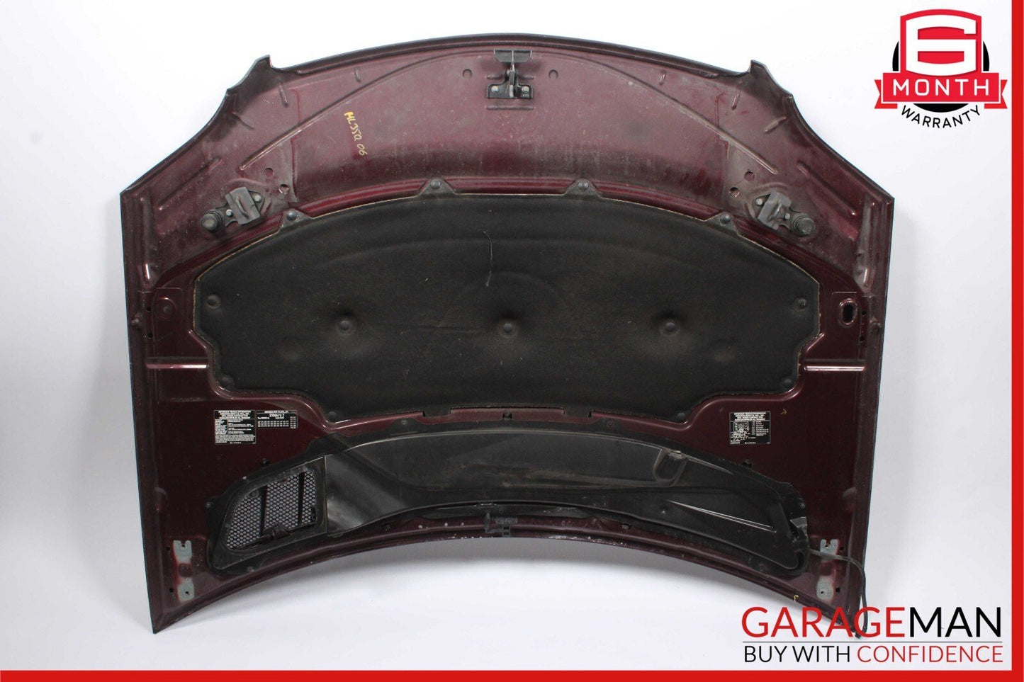 06-11 Mercedes W164 ML350 ML500 Front Hood Bonnet Cover Lid Panel Carneol Red