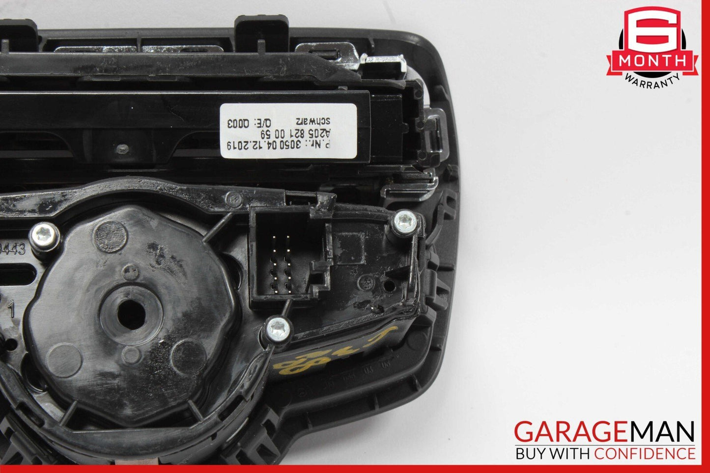 15-20 Mercedes W205 C300 Head Light Headlight Control Switch Trim Assembly Black