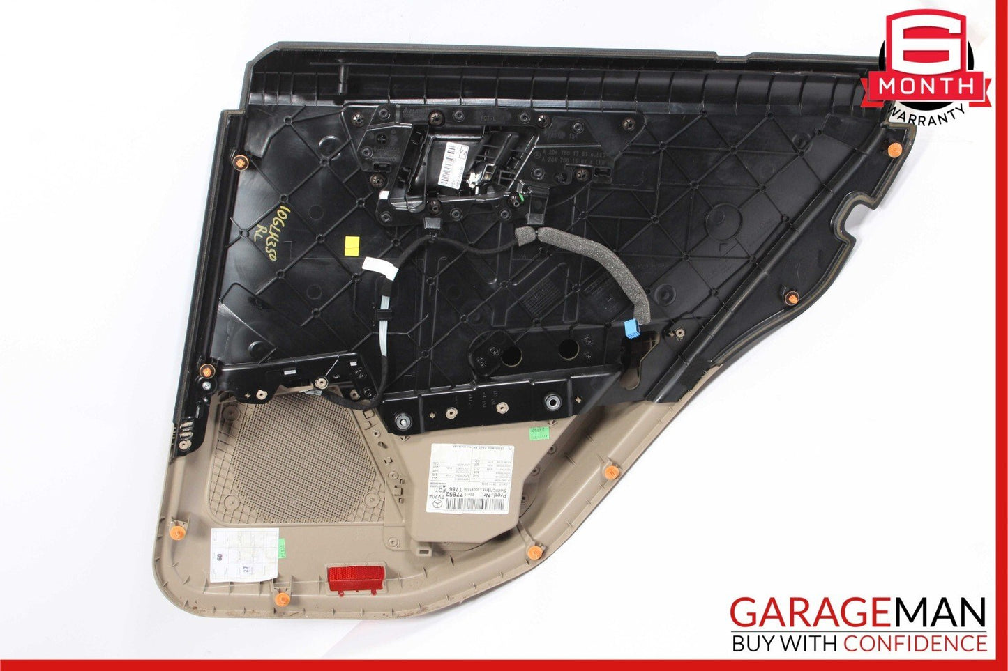 10-15 Mercedes X204 GLK350 Rear Left Side Interior Door Panel Assembly Brown