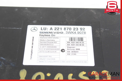 07-10 Mercedes W216 CL550 CL600 S550 S63 AMG Keyless Go Control Module Unit OEM