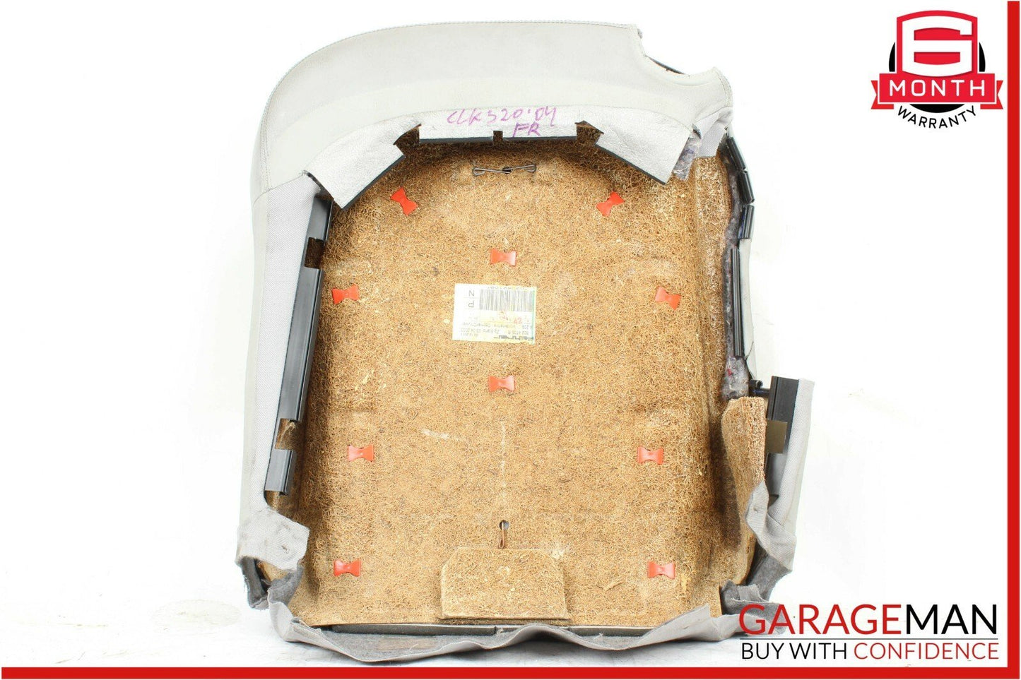 03-09 Mercedes W209 CLK320 Front Right Passenger Top Upper Seat Cushion Gray