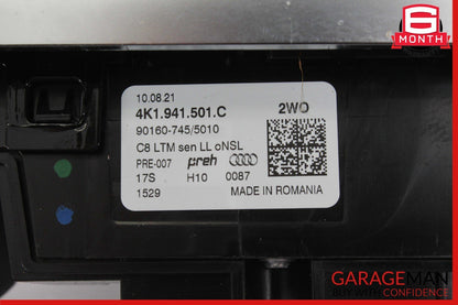 19-23 Audi Q7 Q8 Light Control Switch Trim Headlamp Fog Glass 4K1941501C OEM
