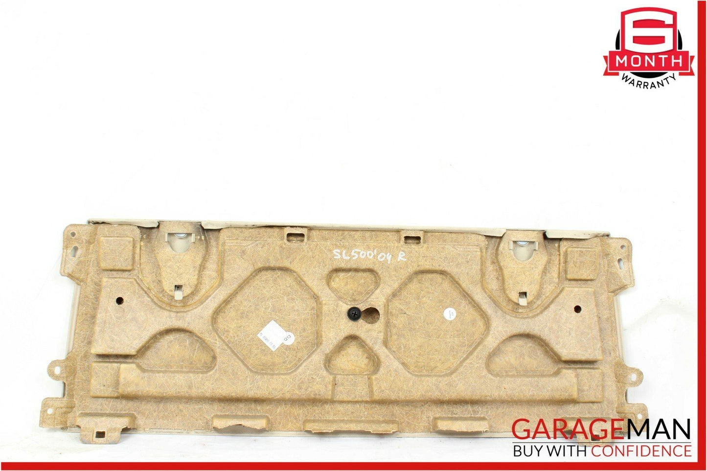 03-06 Mercedes R230 SL500 Rear Cargo Strap Luggage Trim Cover Panel Beige