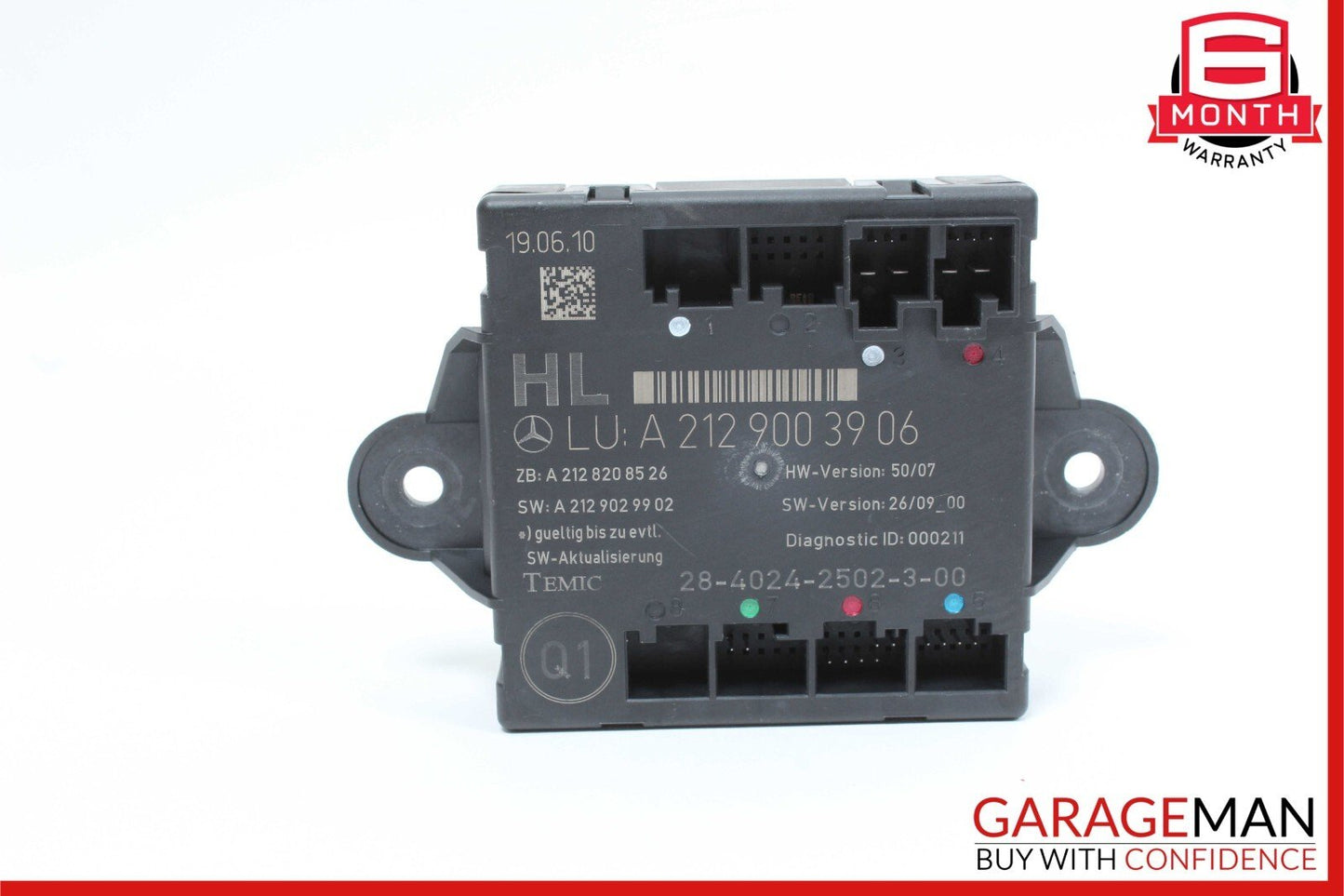 08-18 Mercedes W204 C300 C63 AMG E350 Rear Left Side Door Control Module OEM