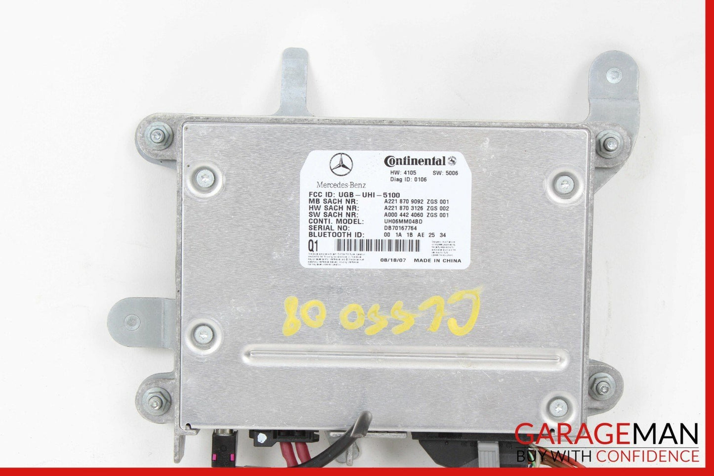 07-09 Mercedes W221 S550 CL550 CL600 Bluetooth Communication Control Module OEM