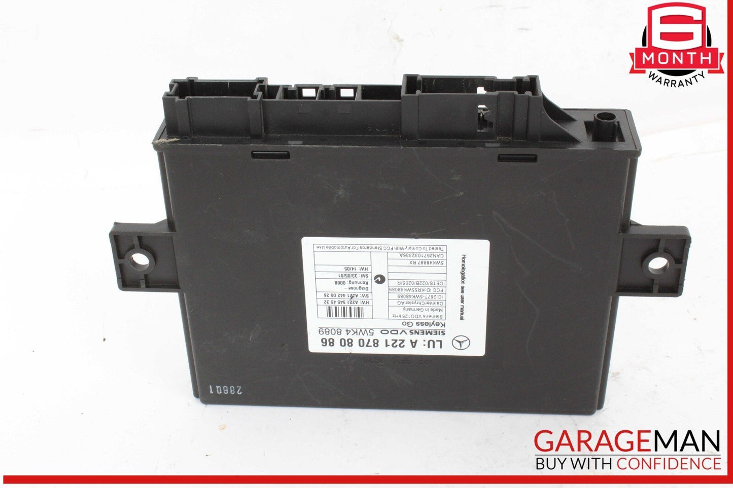 07-10 Mercedes W221 S550 S400 Keyless Go Control Module 2218702392 OEM