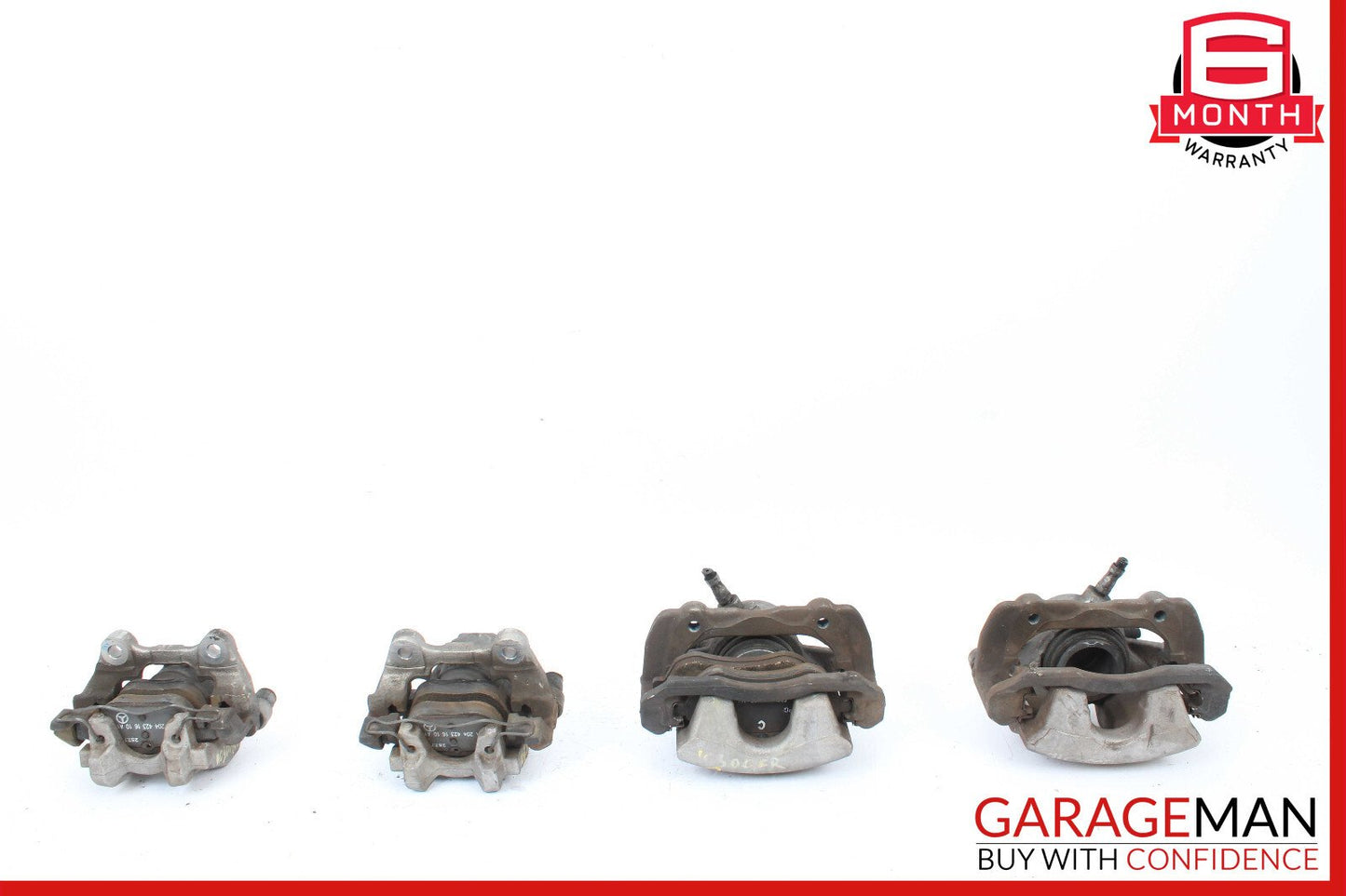 08-14 Mercedes W204 C300 Complete Front & Rear Brake Caliper Calipers Set OEM