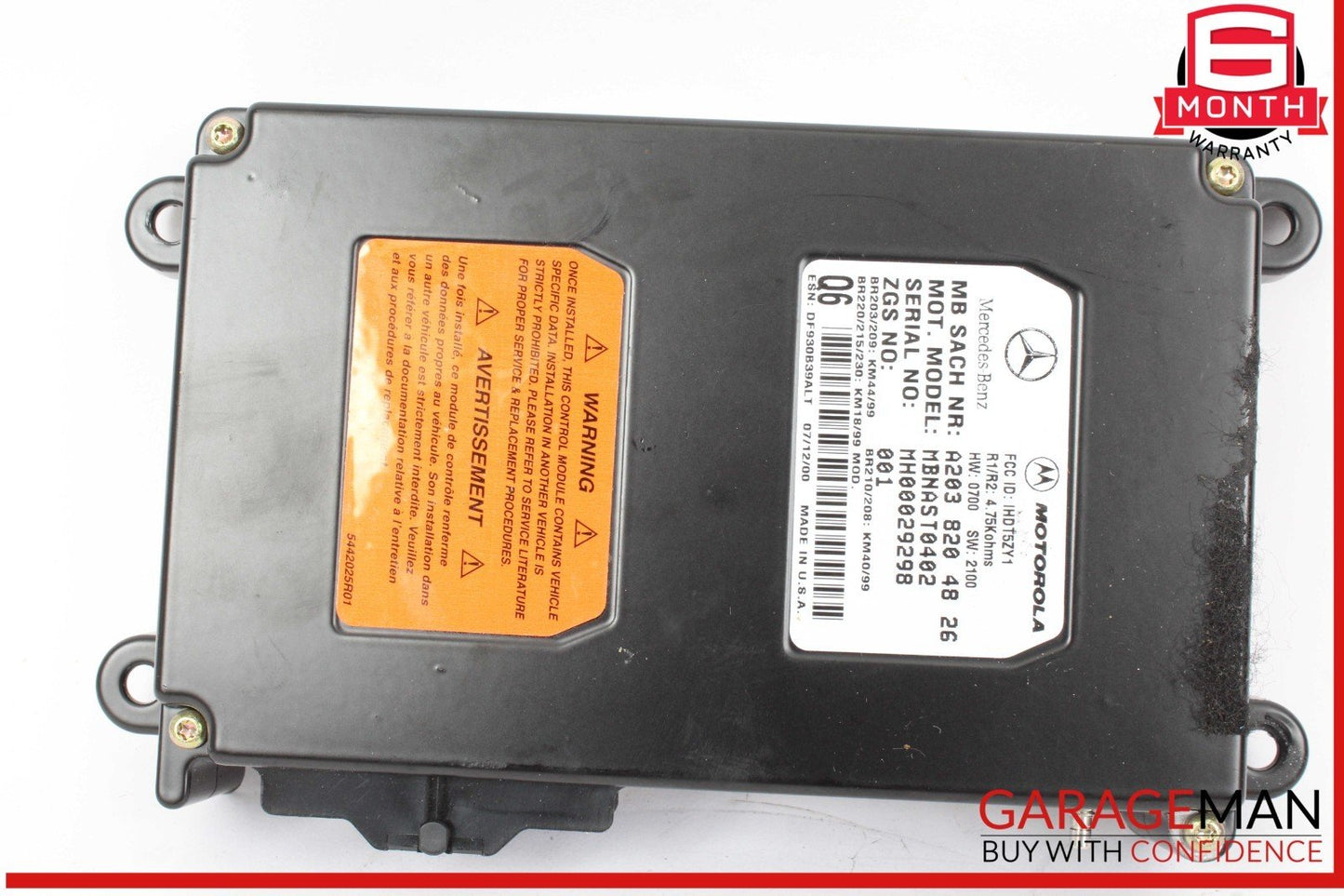 00-09 Mercedes R170 SLK320 SL550 Voice Command Control Module 2038205826 OEM