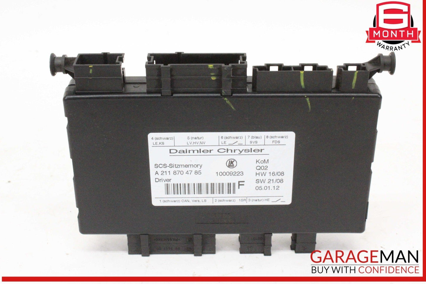 03-12 Mercedes X164 GL450 4MATIC Front Left Side Seat Control Module Unit OEM