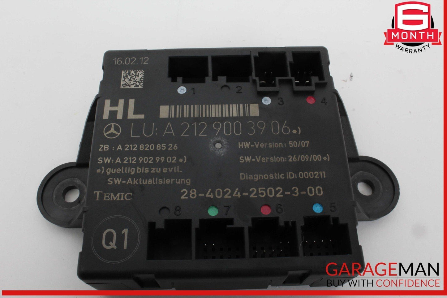 08-18 Mercedes X204 GLK350 4MATIC Rear Left Side Door Control Module OEM