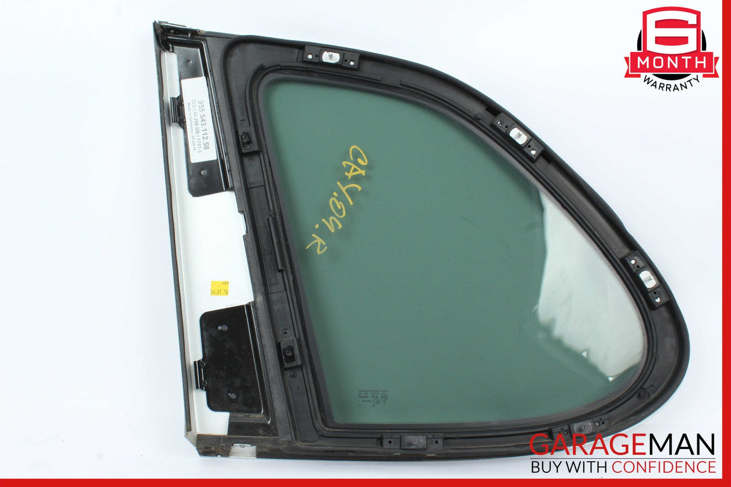 03-06 Porsche Cayenne 955 Rear Right Passenge Side Quarter Window Glass OEM