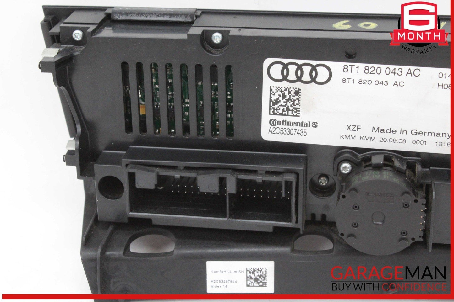 09-16 Audi A4 A5 S4 S5 Q5 Dash AC Climate Control Switch Panel 8T1820043AC OEM