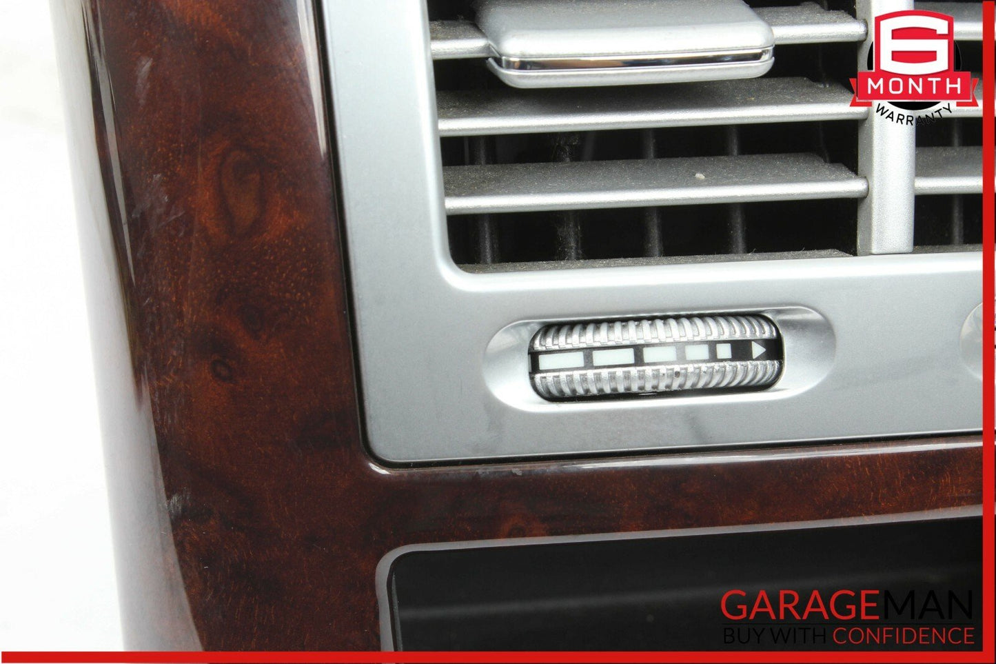 07-13 Mercedes W221 S550 Rear Center Console A/C AC Air Vent Trim Assembly Wood