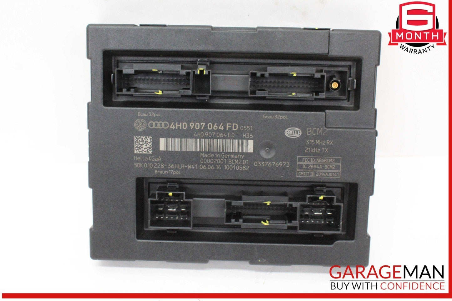 12-18 Audi A6 S6 A7 BCM Comfort Body Control Module Unit 4H0907064FD OEM