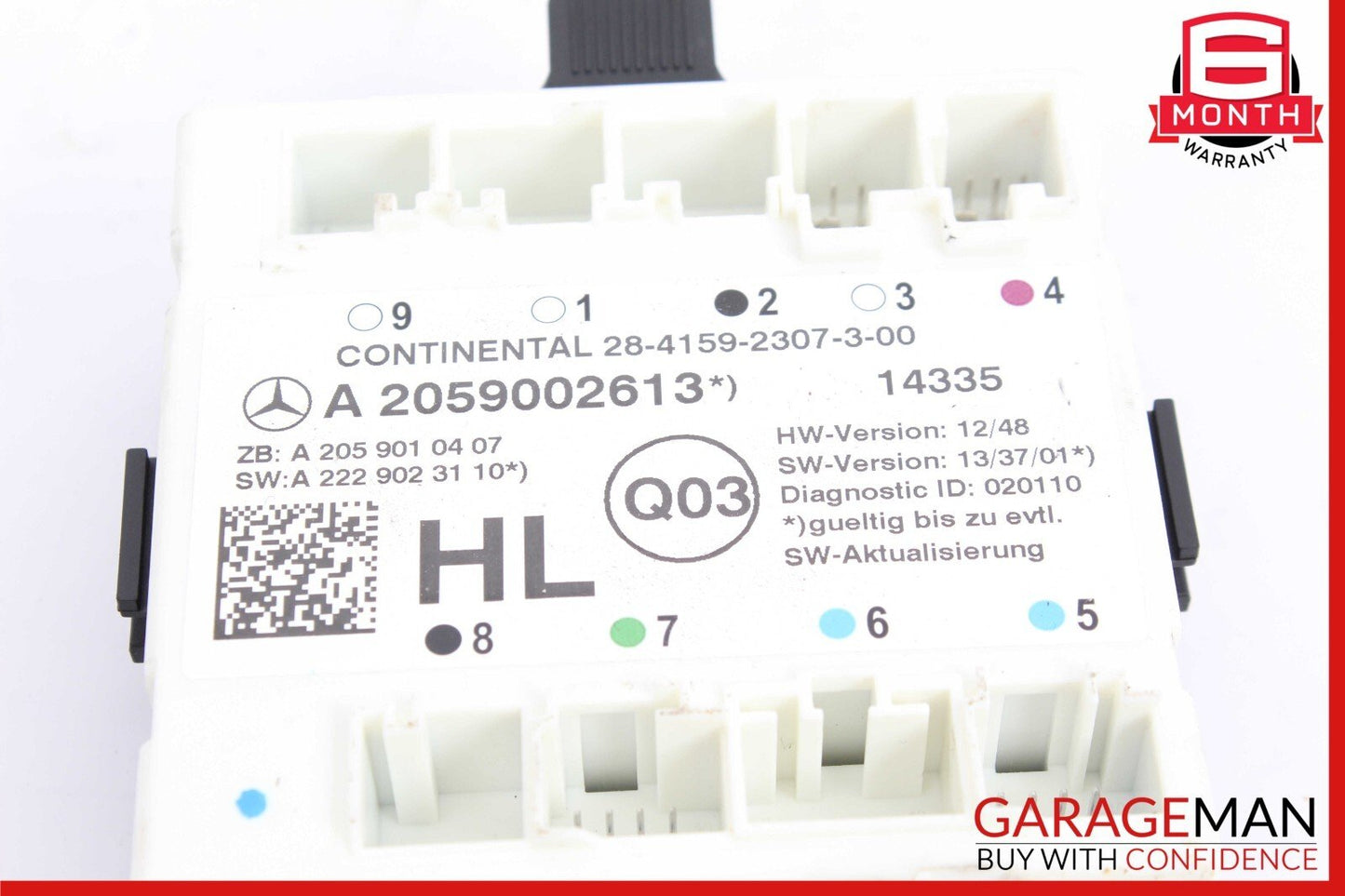 15-18 Mercedes W205 C350e Rear Left Side Door Control Module Unit 2059002613