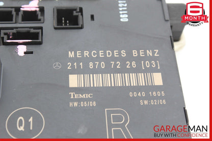 03-09 Mercedes W211 E320 E350 E550 Front Right Side Door Control Module Unit