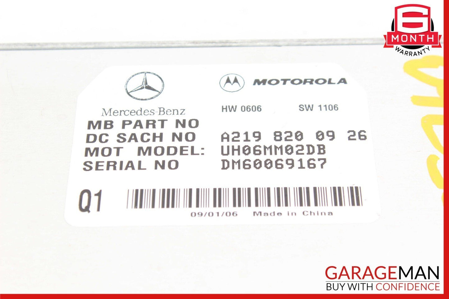 06-09 Mercedes W211 E350 CLS63 AMG Communication Control Module 2198200926 OEM