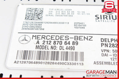 10-17 Mercedes W212 E63 AMG E550 Sirius Satellite Radio Receiver 2128706489 OEM