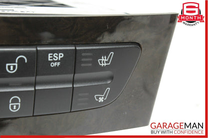 03-09 Mercedes W219 CLS500 Hazard Light Door Lock Control Panel Switch Trim Wood