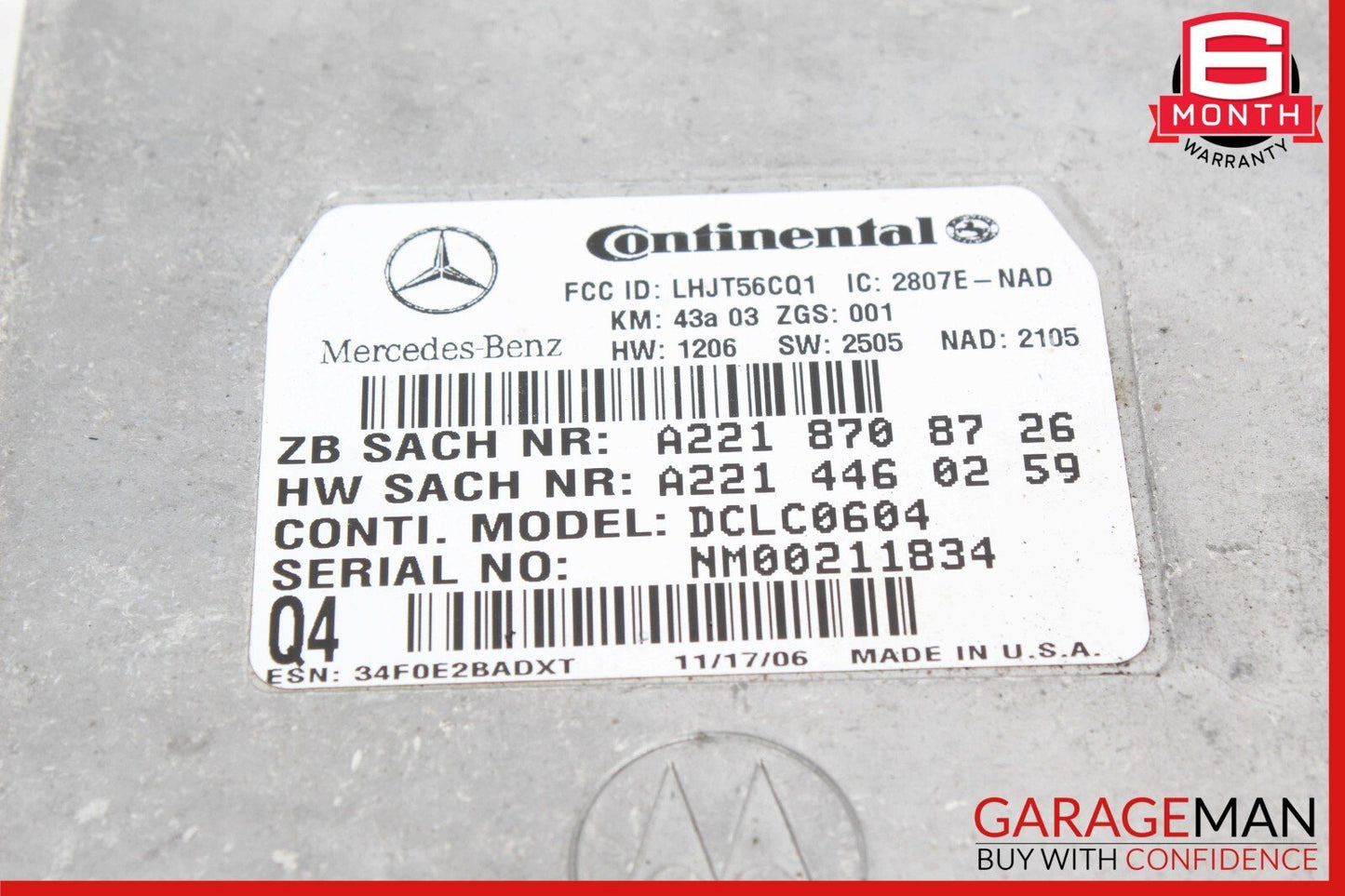 05-14 Mercedes CLS550 CL600 SL500 E350 Voice Communication Control Module