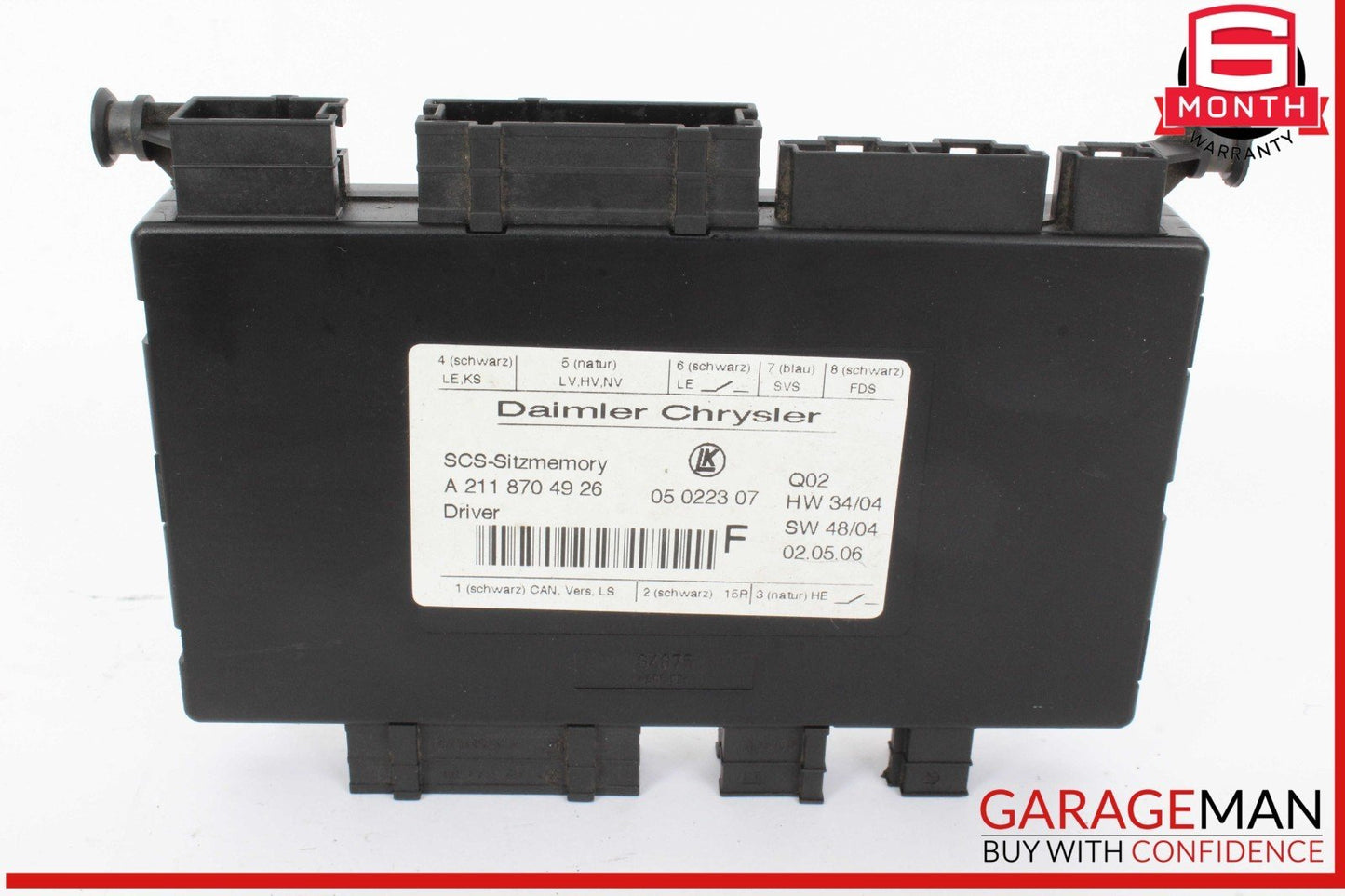 03-12 Mercedes X164 GL450 4MATIC ML500 Front Left Side Seat Control Module OEM