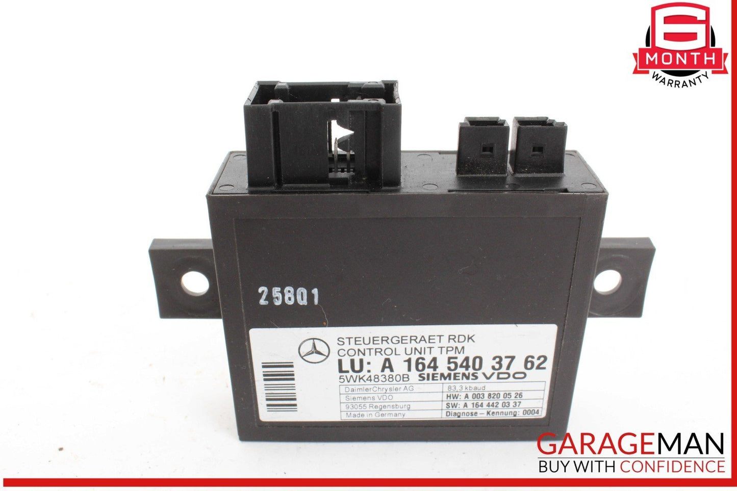 06-13 Mercedes W211 E550 ML350 R350 TPMS Tire Pressure Control 1645403762 OEM