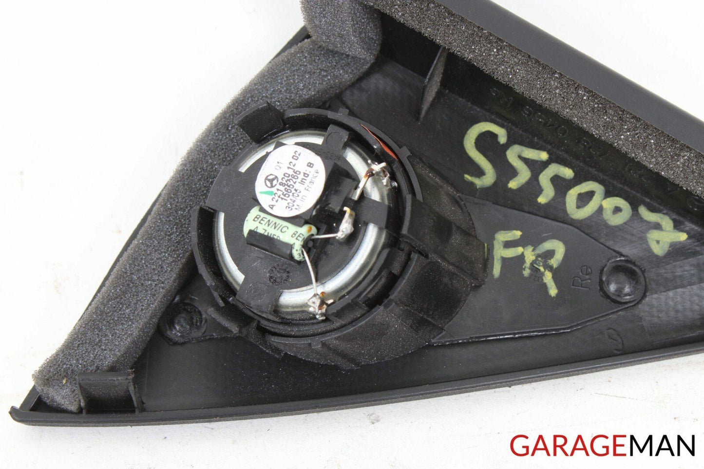 07-13 Mercedes W221 S550 Front Right Passenger Side Tweeter Speaker Cover Black