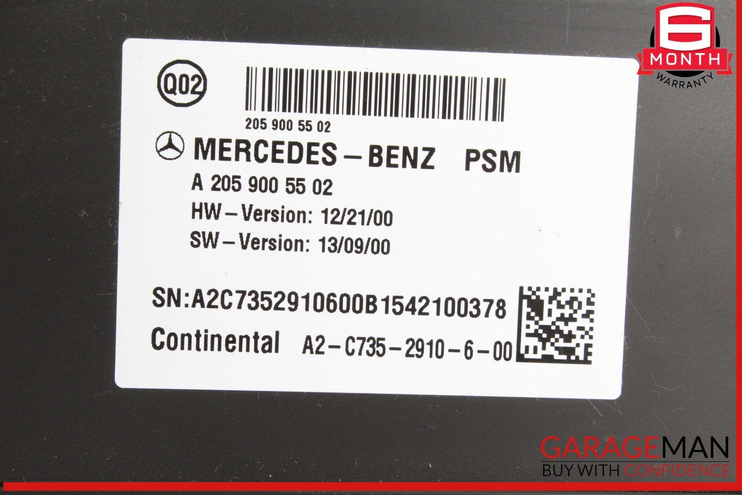 15-20 Mercedes W205 C300 C350e C63 AMG Front Right Side Seat Control Module Unit