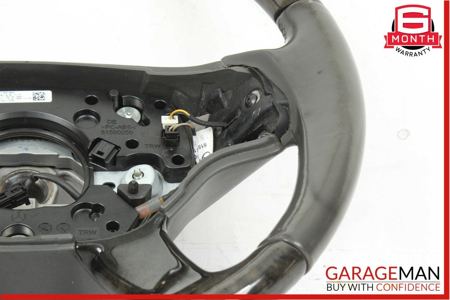 07-09 Mercedes W216 CL550 S550 4 Spoke Steering Wheel w/ Shift Buttons Wood OEM