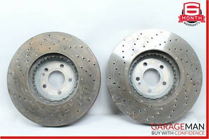 16-18 Mercedes W213 E400 Front Right & Left Side Brake Rotor Disc Set Drilled