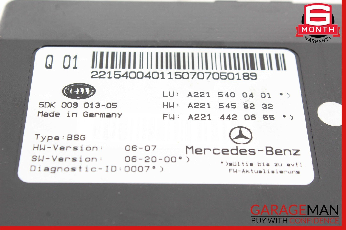 07-14 Mercedes W221 S550 S600 Electric Power Supply Control Fuse Box Module OEM