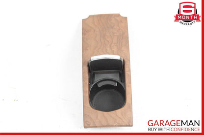 10-16 Porsche Panamera 970 Rear Center Console Cupholder Compartment Assy Wood