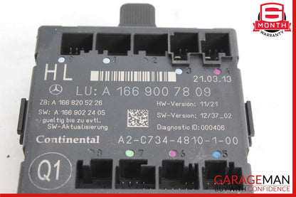 12-19 Mercedes X166 GL450 ML350 GLE350 Rear Left Side Door Control Module Unit