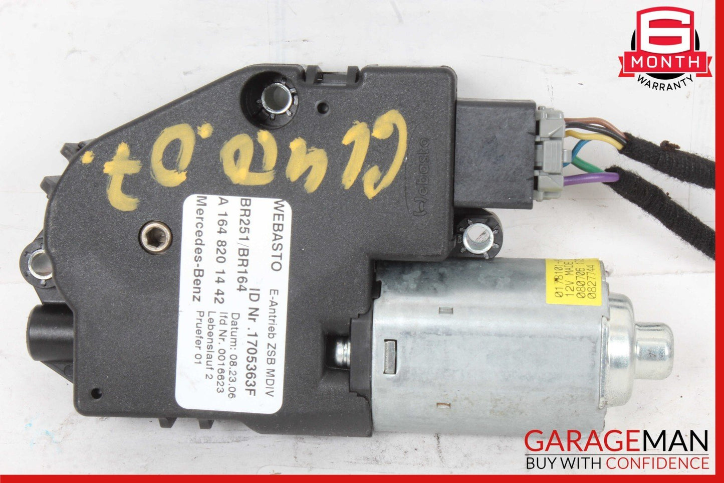 06-13 Mercedes X164 GL450 Panoramic Sunroof Sun Roof Motor 1648201442 OEM