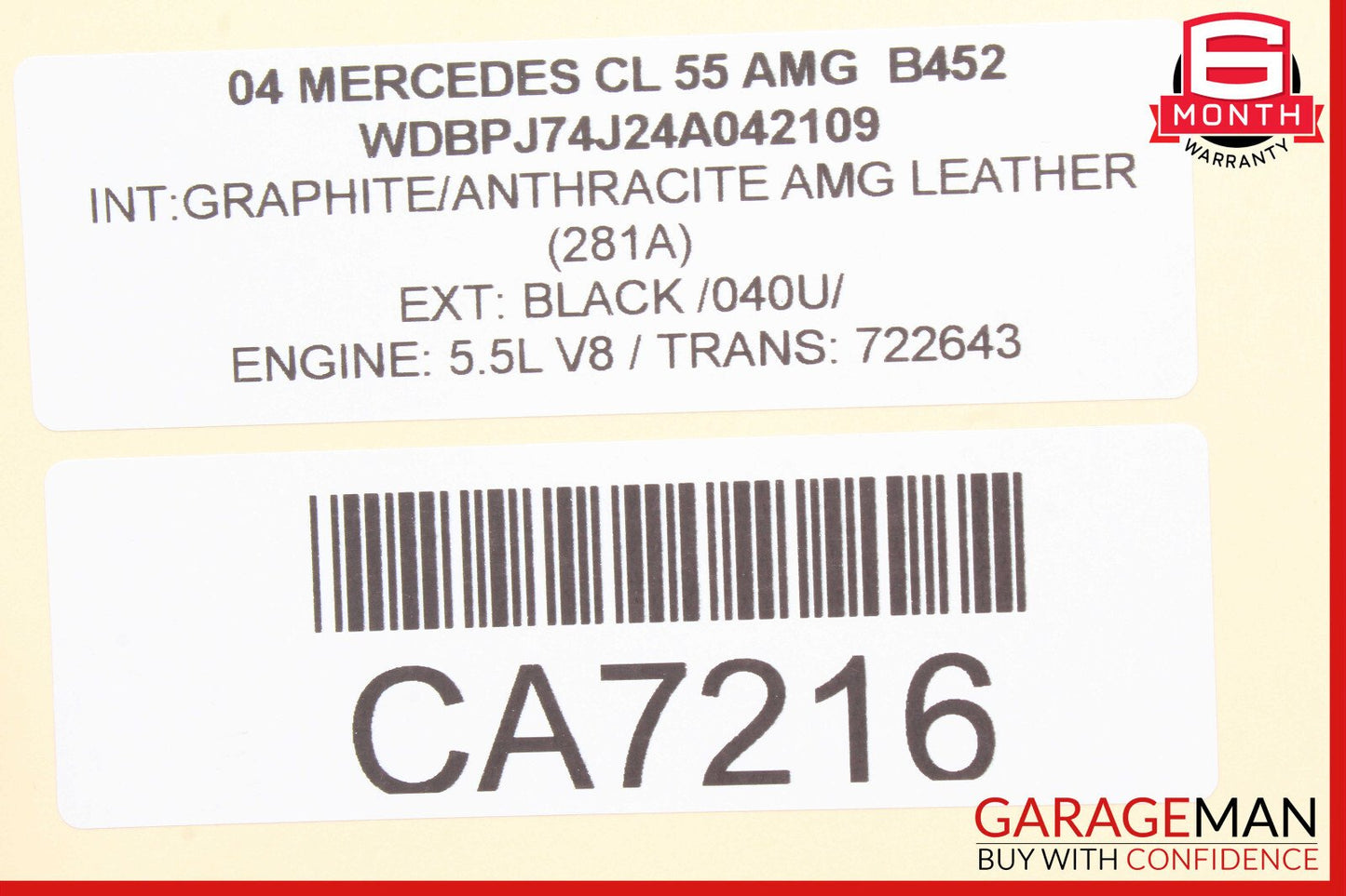03-06 Mercedes W215 CL55 S55 AMG A/C Air Conditioning Compressor OEM