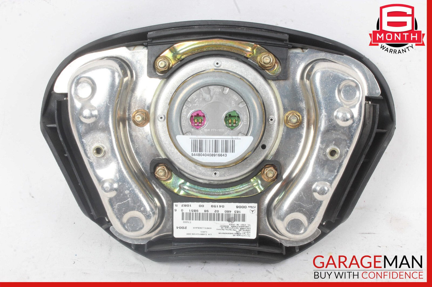 01-05 Mercedes W163 ML55 ML500 Steering Wheel Airbag Air Bag Leather Black OEM