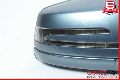 10-13 Mercedes W221 S550 S600 Front Right Side Mirror Door Rear View Blue