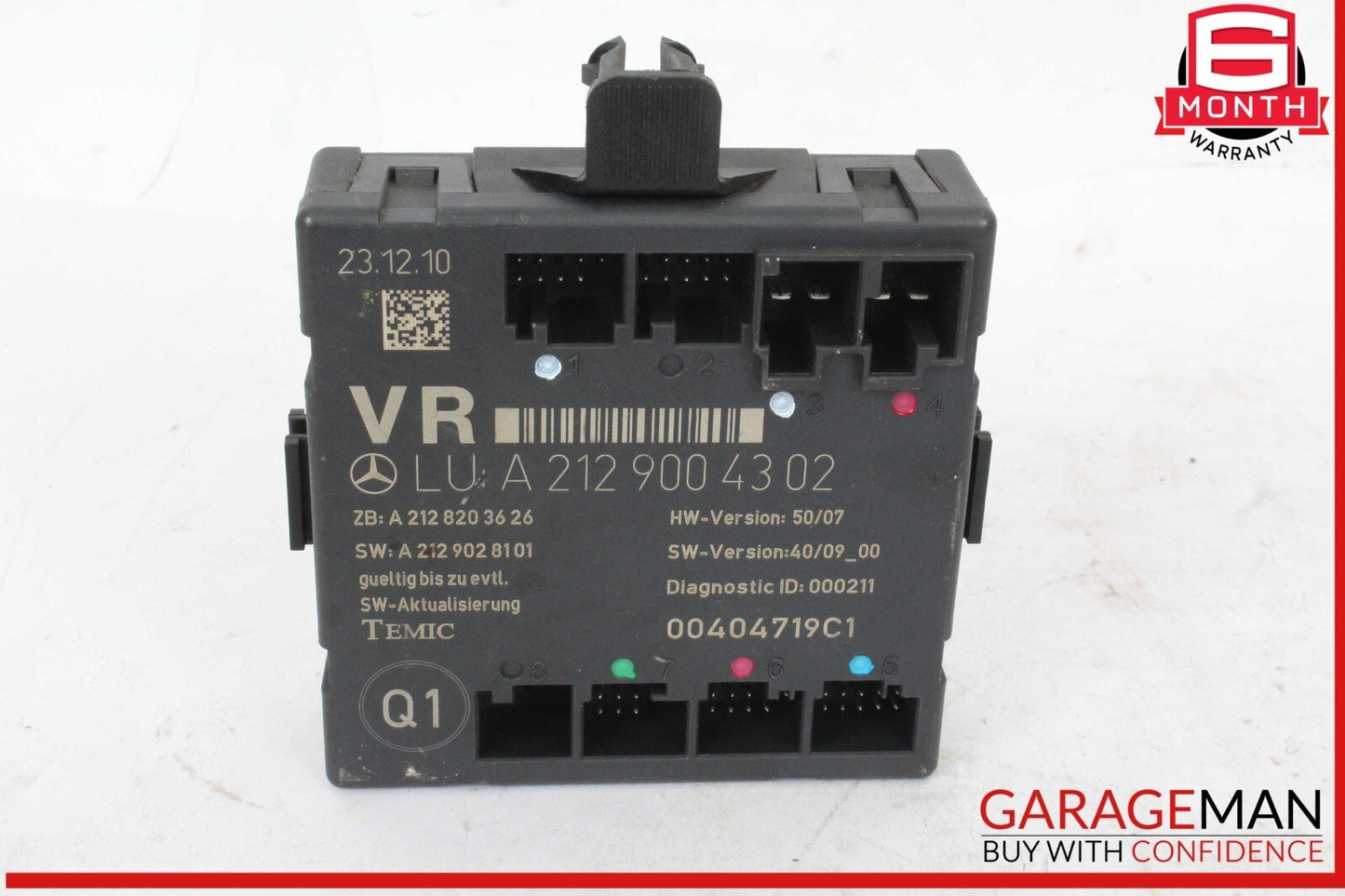08-18 Mercedes W204 C300 Front Right Passenger Side Door Control Module OEM