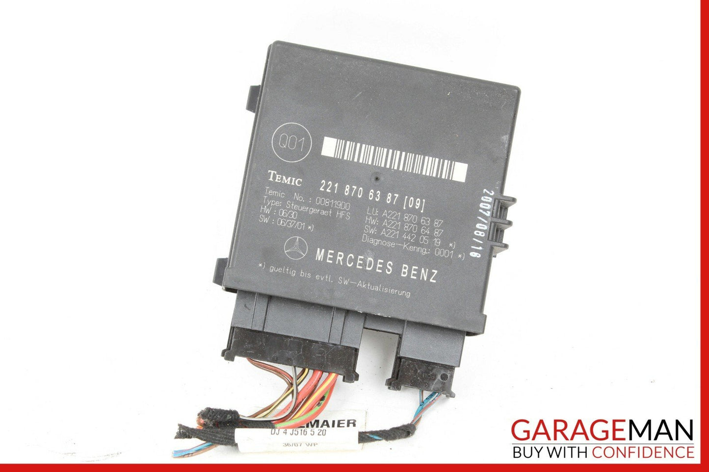 07-09 Mercedes W216 CL550 S550 Trunk Release Remote Open Close Module Unit OEM
